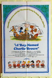 e111 BOY NAMED CHARLIE BROWN one-sheet movie poster '70 Peanuts, Snoopy!