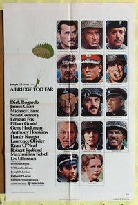 e120 BRIDGE TOO FAR one-sheet movie poster '77 Michael Caine, Connery