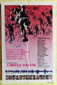 e121 BRIDGE TOO FAR style B one-sheet movie poster '77 Michael Caine, Connery