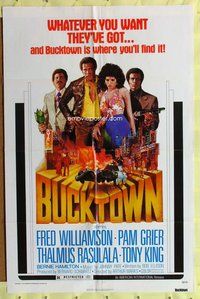 e134 BUCKTOWN one-sheet movie poster '75 Pam Grier, Fred Williamson