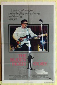 e135 BUDDY HOLLY STORY one-sheet movie poster '78 Gary Busey, rock & roll!