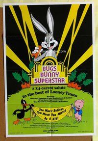 e139 BUGS BUNNY SUPERSTAR 25x36 one-sheet movie poster '75 Looney Toons!