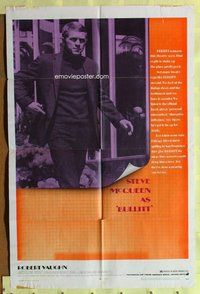 e144 BULLITT one-sheet movie poster '69 Steve McQueen classic!