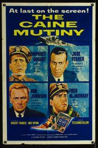 e147 CAINE MUTINY one-sheet movie poster '54 Humphrey Bogart, Ferrer