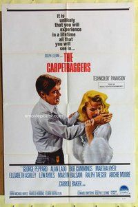 e149 CARPETBAGGERS one-sheet movie poster '64 George Peppard, Alan Ladd