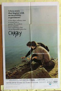 e154 CHARLY one-sheet movie poster '68 Cliff Robertson, Claire Bloom