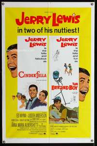 e167 CINDERFELLA/ERRAND BOY one-sheet movie poster '67 nutty Jerry Lewis!