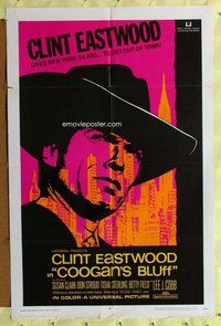 e185 COOGAN'S BLUFF one-sheet movie poster '68 Clint Eastwood, Don Siegel