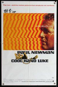 e187 COOL HAND LUKE one-sheet movie poster '67 Paul Newman classic!
