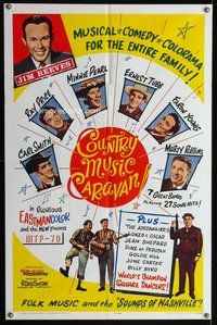 e192 COUNTRY MUSIC CARAVAN one-sheet movie poster '64 Jim Reeves, Ray Price