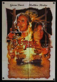 e204 CUTTHROAT ISLAND DS one-sheet movie poster '95 Drew Struzan pirate art!