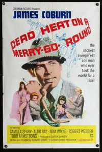 e215 DEAD HEAT ON A MERRY-GO-ROUND one-sheet movie poster '66 James Coburn