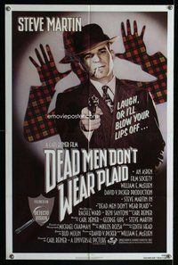 e216 DEAD MEN DON'T WEAR PLAID one-sheet movie poster '82 Steve Martin