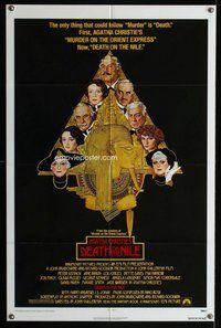 e220 DEATH ON THE NILE one-sheet movie poster '78 Peter Ustinov, Amsel art!