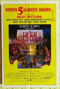 e222 DEER HUNTER one-sheet movie poster '78 Robert De Niro, Awards style!