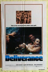 e225 DELIVERANCE one-sheet movie poster '72 Jon Voight, Burt Reynolds