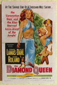 e230 DIAMOND QUEEN one-sheet movie poster '53 super sexy Arlene Dahl!