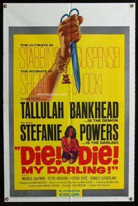 e231 DIE DIE MY DARLING one-sheet movie poster '65 Bankhead, Hammer