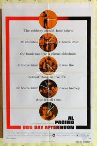 e236 DOG DAY AFTERNOON one-sheet movie poster '75 Al Pacino, Sidney Lumet