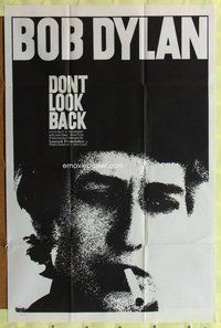 e238 DON'T LOOK BACK one-sheet movie poster '67 great Bob Dylan image!
