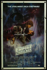 e255 EMPIRE STRIKES BACK 1sh movie poster '80 GWTW artwork style!