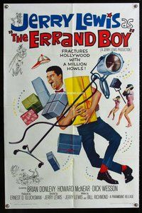 e259 ERRAND BOY one-sheet movie poster '62 Jerry Lewis in Hollywood!
