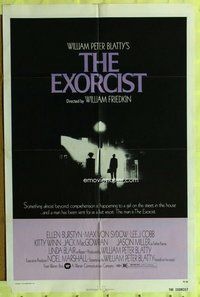 e266 EXORCIST one-sheet movie poster '74 William Friedkin, Max Von Sydow