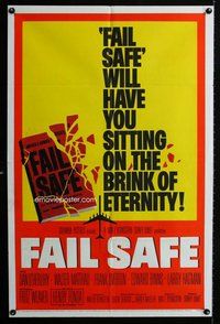 e273 FAIL SAFE one-sheet movie poster '64 Walter Matthau, Henry Fonda