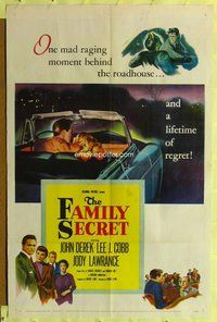 e278 FAMILY SECRET one-sheet movie poster '51 John Derek, Lee J. Cobb