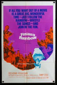 e289 FINIAN'S RAINBOW one-sheet movie poster '68 Fred Astaire, Petula Clark