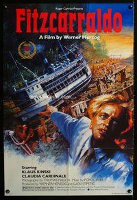 e293 FITZCARRALDO one-sheet movie poster '82 Klaus Kinski, Werner Herzog