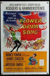 e298 FLOWER DRUM SONG one-sheet movie poster '62 Nancy Kwan, James Shigeta
