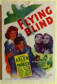 e299 FLYING BLIND one-sheet movie poster R51 Richard Arlen, Jean Parker