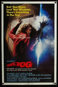 e300 FOG style B 1sh '80 John Carpenter, Jamie Lee Curtis, there's something out there!