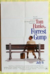 e308 FORREST GUMP advance one-sheet movie poster '94 Tom Hanks, Zemeckis