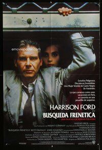 e314 FRANTIC Spanish/U.S. one-sheet movie poster '88 Polanski, Harrison Ford