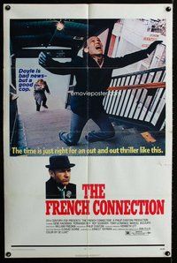 e315 FRENCH CONNECTION one-sheet movie poster '71 Gene Hackman, Scheider