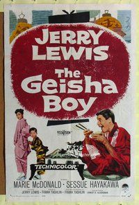 e330 GEISHA BOY one-sheet movie poster '58 Jerry Lewis in Japan!