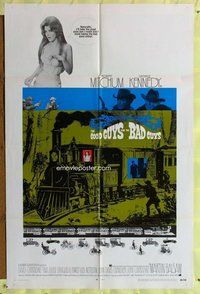 e343 GOOD GUYS & THE BAD GUYS one-sheet movie poster '69 Robert Mitchum