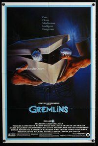 e359 GREMLINS one-sheet movie poster '84 Joe Dante horror comedy!