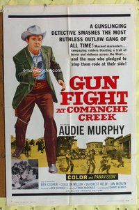 e363 GUN FIGHT AT COMANCHE CREEK one-sheet movie poster '63 Audie Murphy