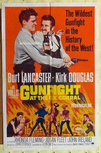 e365 GUNFIGHT AT THE OK CORRAL one-sheet movie poster R64 Burt Lancaster