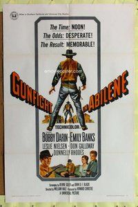 e367 GUNFIGHT IN ABILENE one-sheet movie poster '67 duelling Bobby Darin!