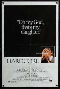 e380 HARDCORE one-sheet movie poster '79 George C. Scott battles smut!