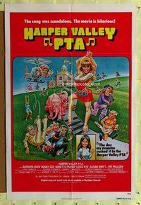 e382 HARPER VALLEY PTA one-sheet movie poster '78 Kurtzman & Elder art!