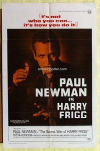 e777 SECRET WAR OF HARRY FRIGG one-sheet movie poster '68 Paul Newman