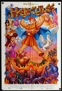 e394 HERCULES DS one-sheet movie poster '97 Walt Disney cartoon!