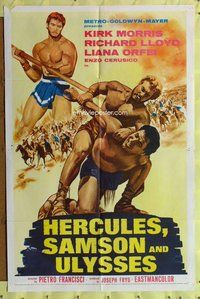 e395 HERCULES, SAMSON, & ULYSSES one-sheet movie poster '65 Francisci