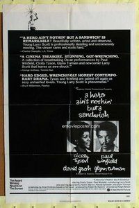 e398 HERO AIN'T NUTHIN' BUT A SANDWICH one-sheet movie poster '77 Tyson