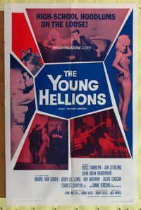 e401 HIGH SCHOOL CONFIDENTIAL one-sheet movie poster R61 Young Hellions!